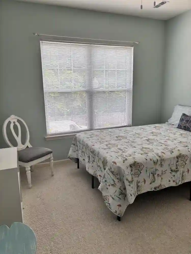 Bedroom with shared bathroom