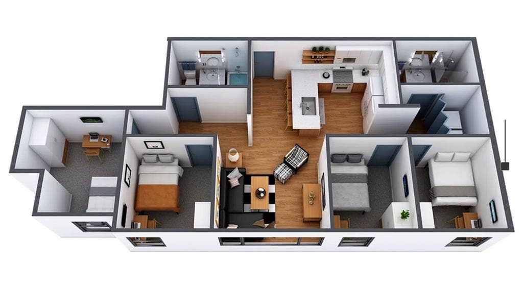THE RIVE 4x2 WHOLE SUBLEASE 27'