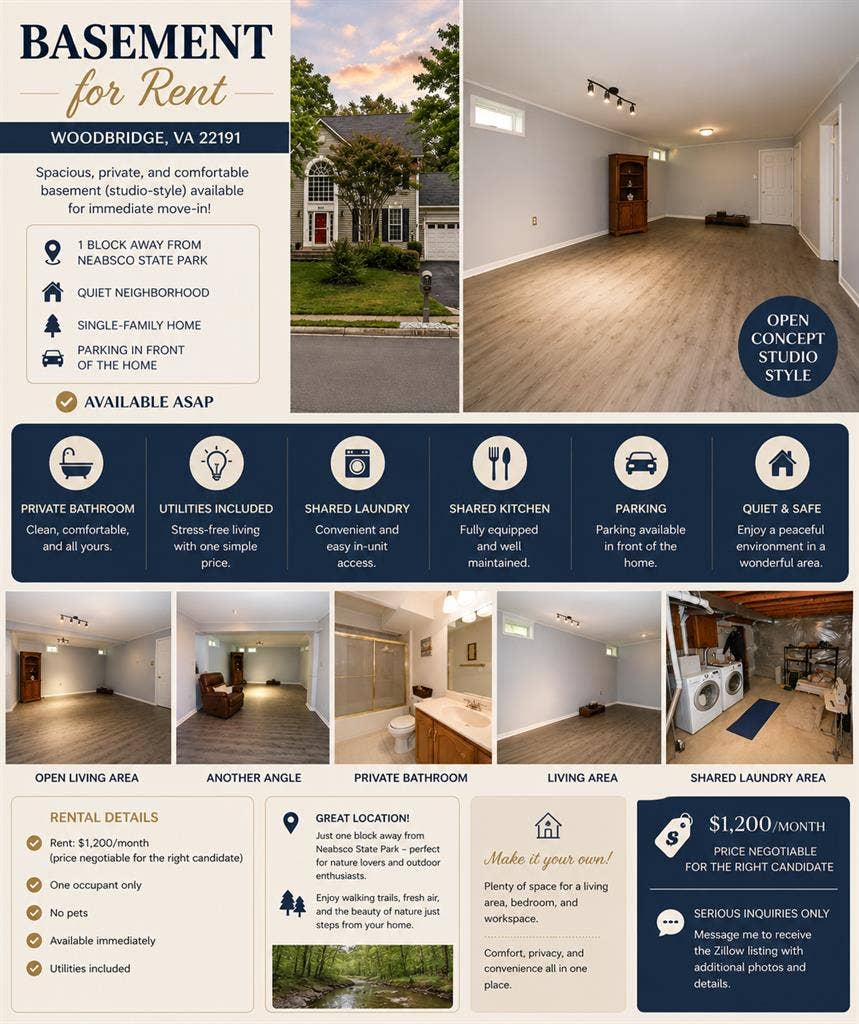 Basement in single family home