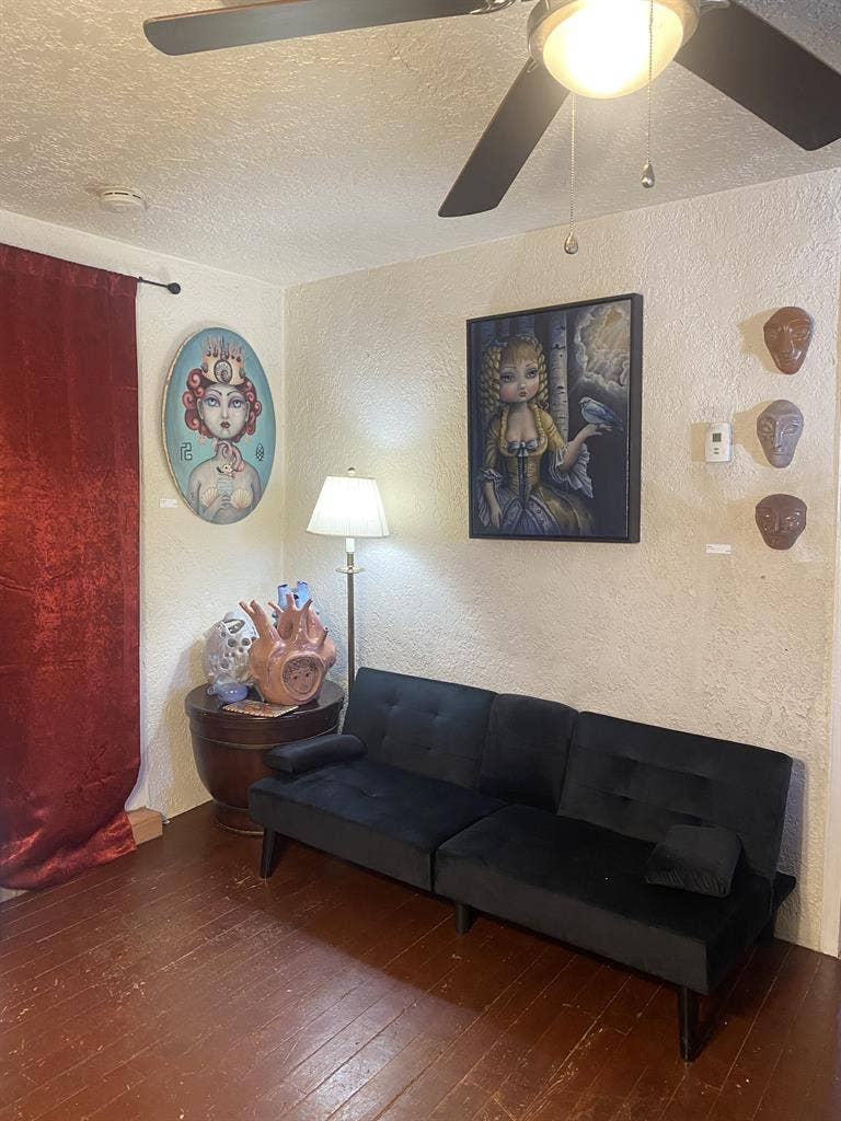Artistic casita near the Railyard