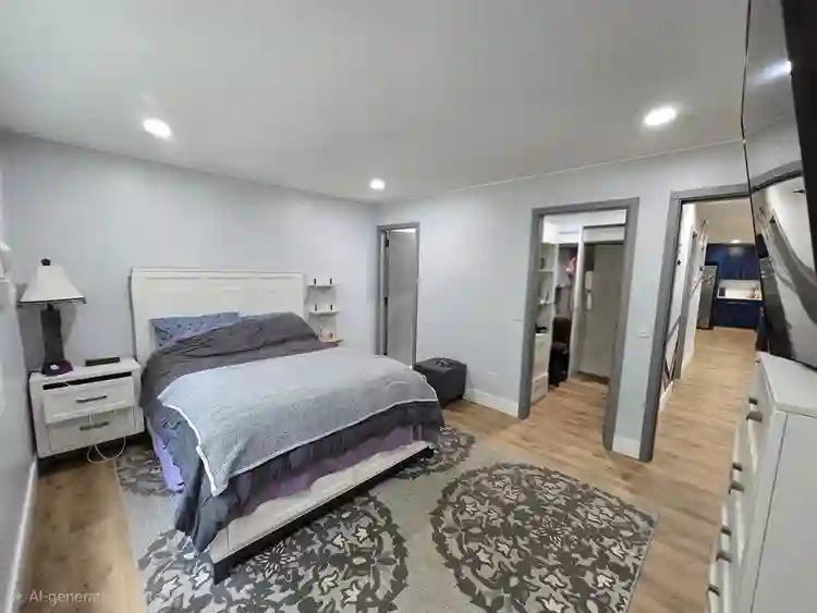 Furnished room+bathroom+garage