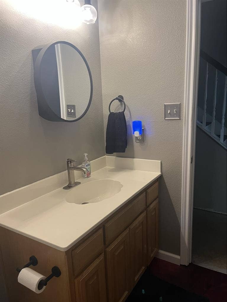 Private bedroom and bathroomm