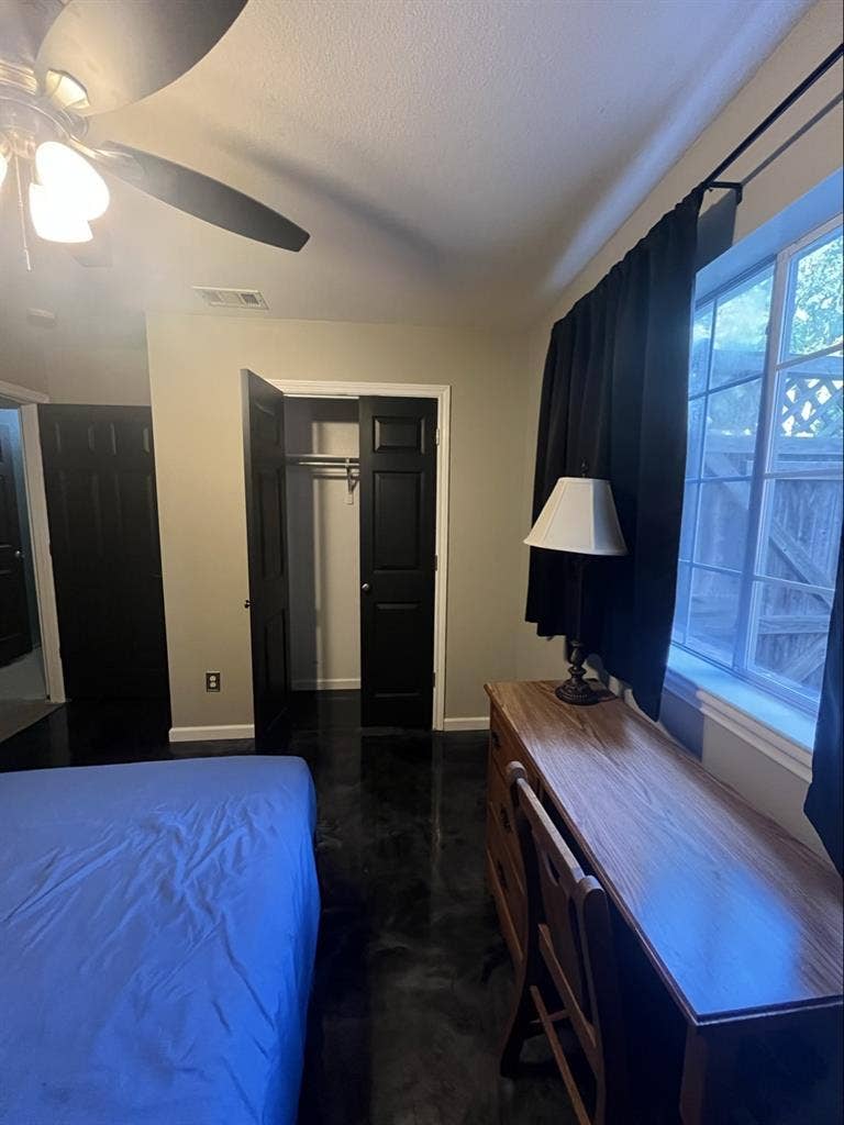 Private bedroom and bathroomm