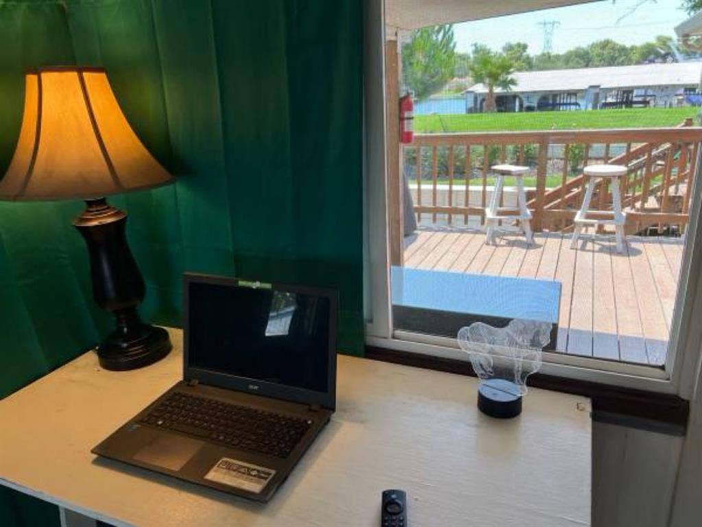 Separate entrance, with patio