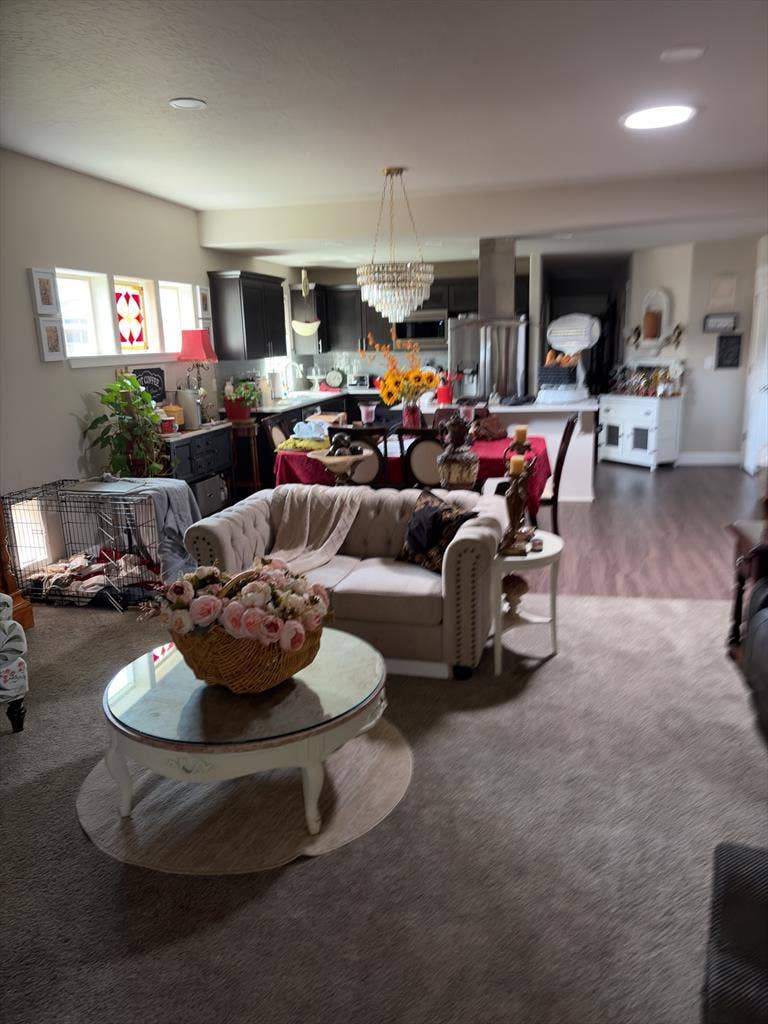 Fully furnished bedroom with TV