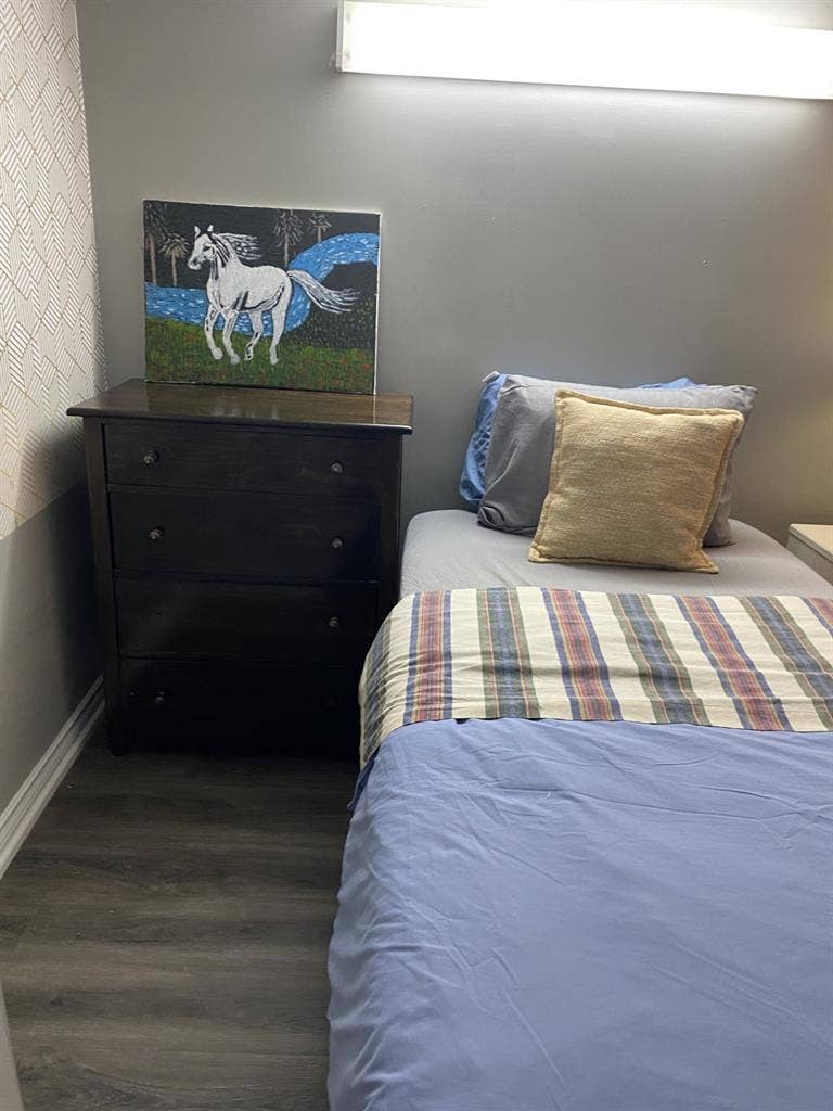 FURNISHED ONE BASEMENT BEDROOM,