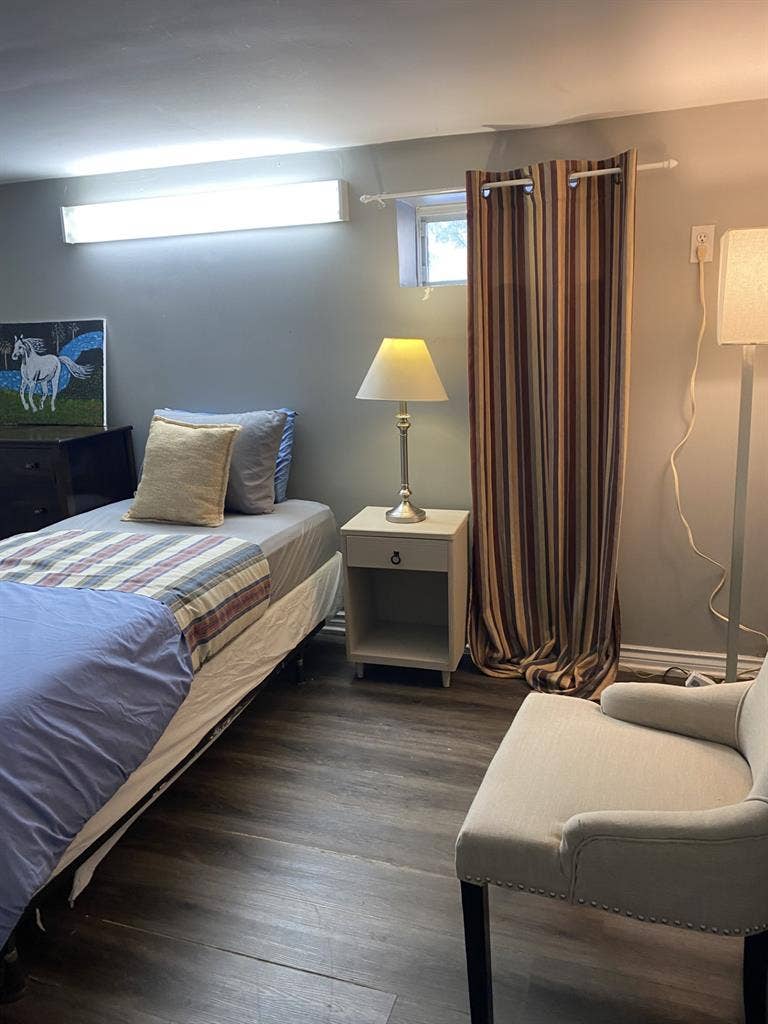 FURNISHED ONE BASEMENT BEDROOM,