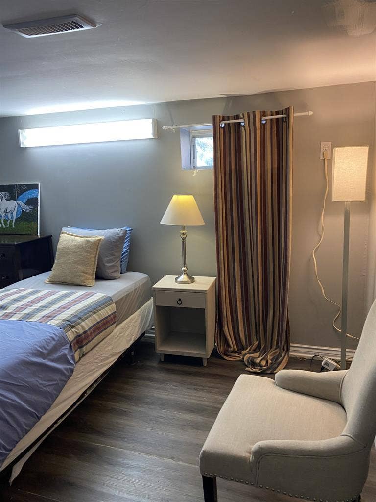 FURNISHED ONE BASEMENT BEDROOM,
