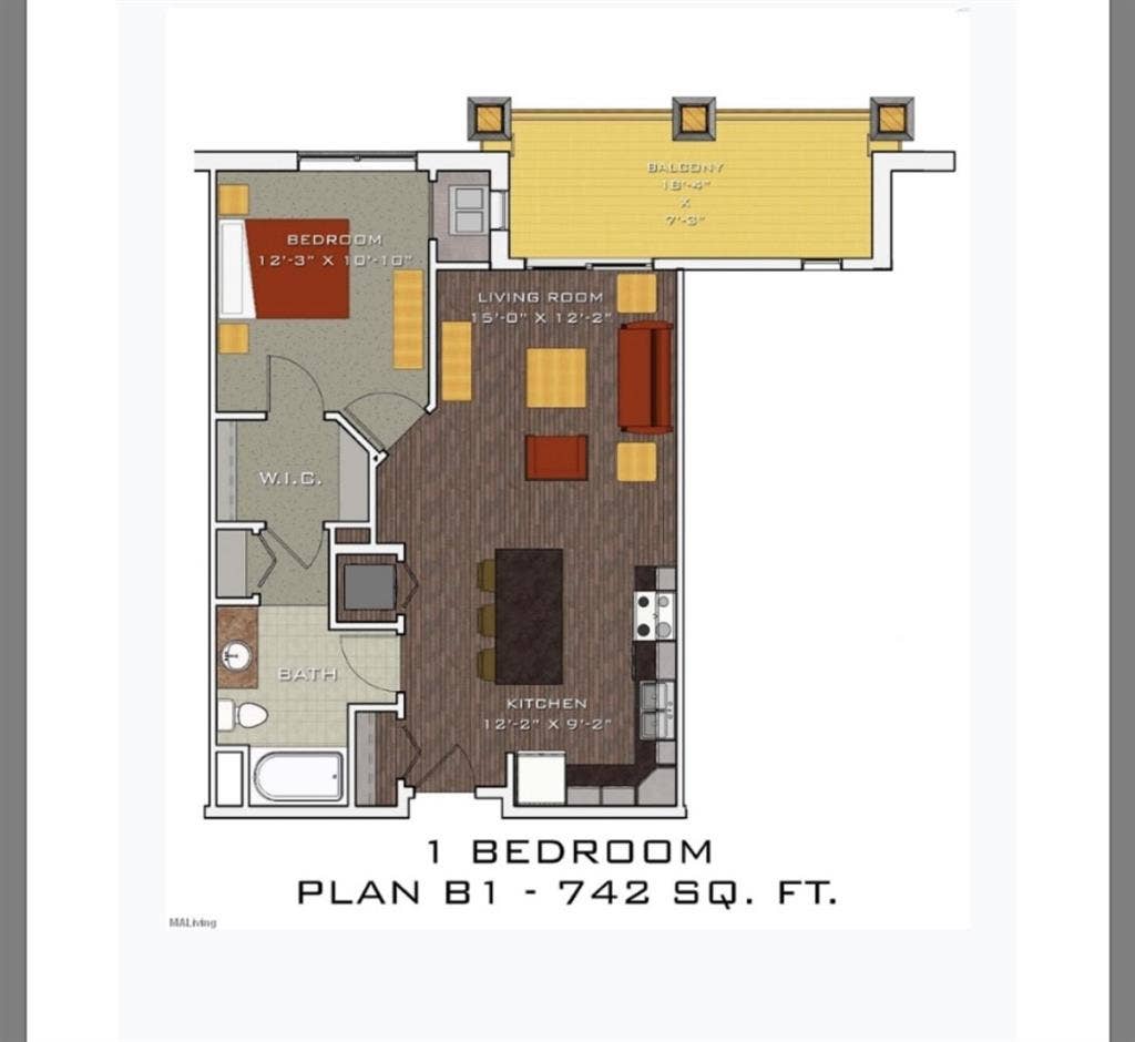 1 bed 1 bath Apartment