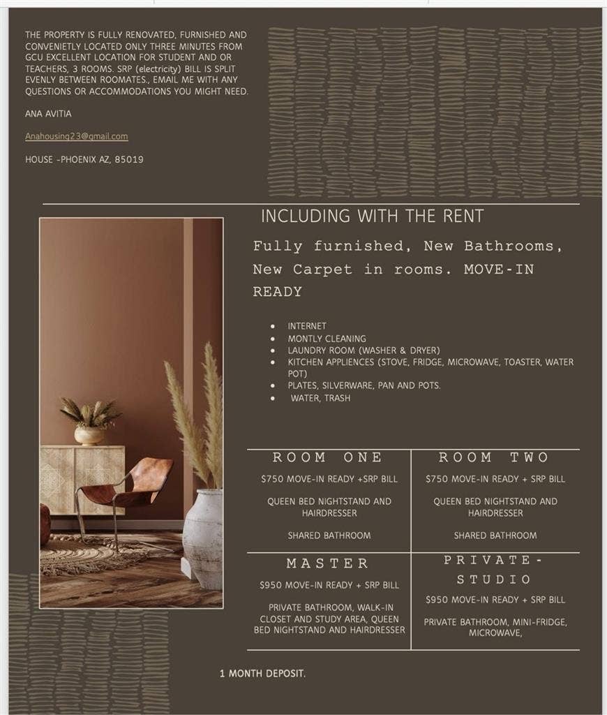Student Rooms for Rent
