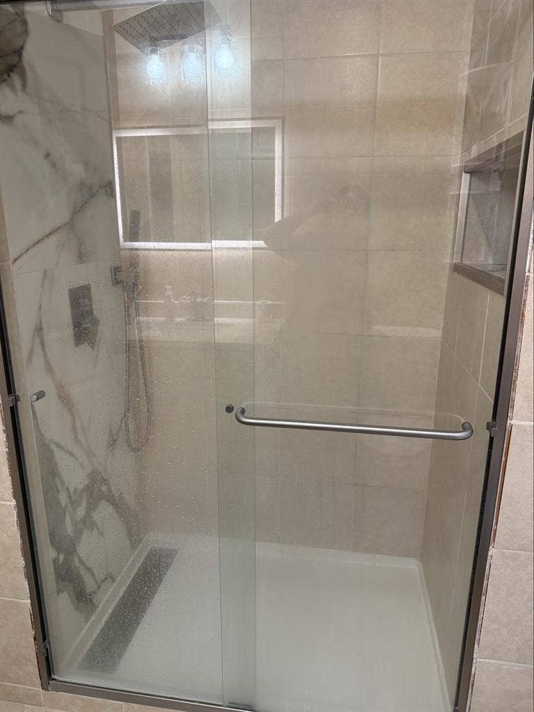 Room with a shared bathroom.