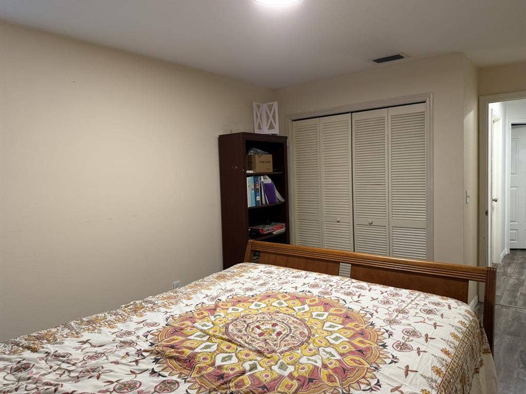 Room with a shared bathroom.