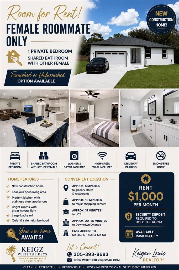 Private Bedroom Available – Female