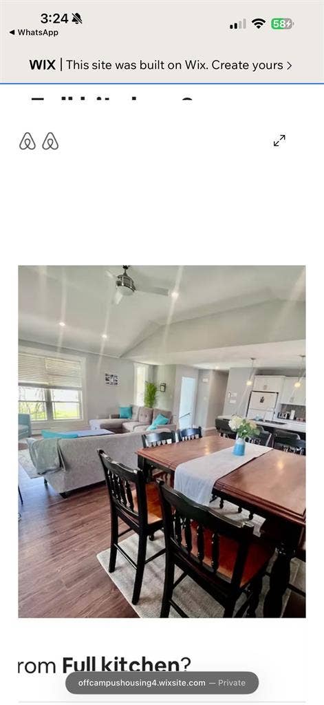 A private room available