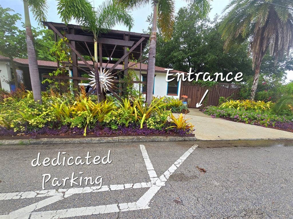 Private Suite, entrance and patio.