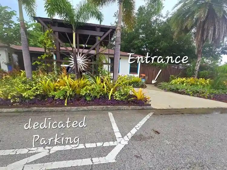 Private Suite, entrance and patio.