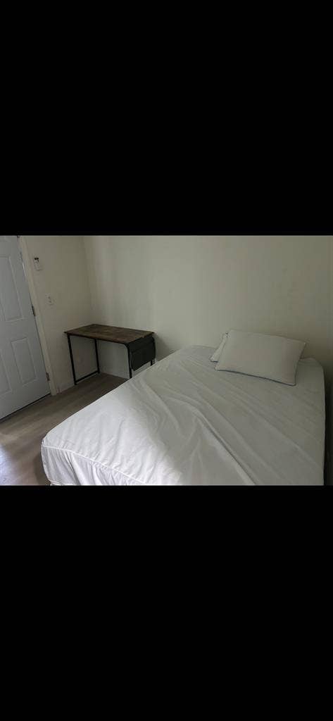 A master bedroom with mini split