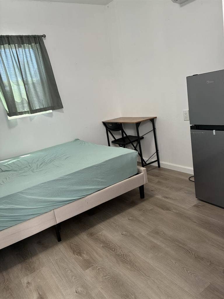 A private bedroom with mini split