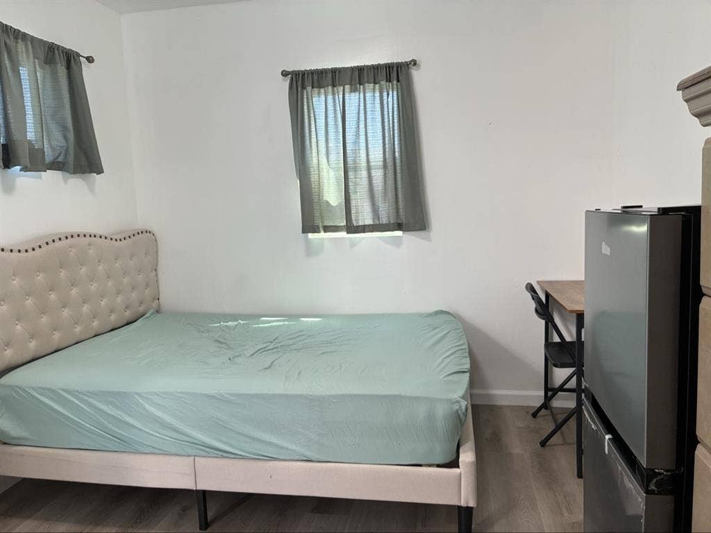 A private bedroom with mini split