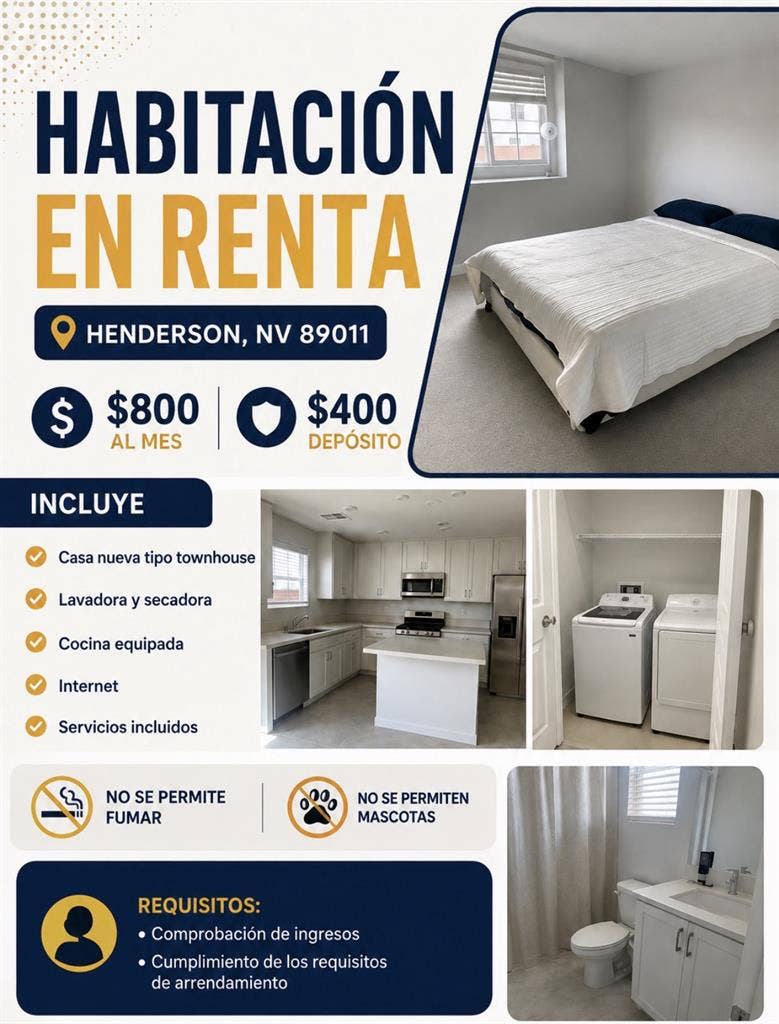 $800 habitación en Henderson