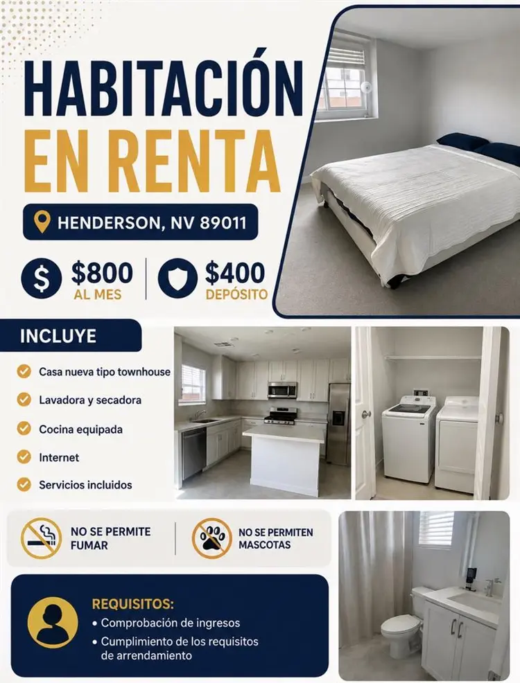 $800 habitación en Henderson