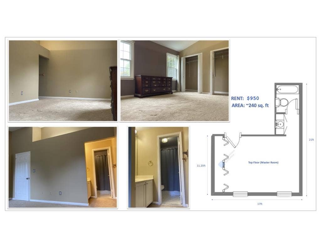 Master rm/Bathrm in Montgomery Vlg