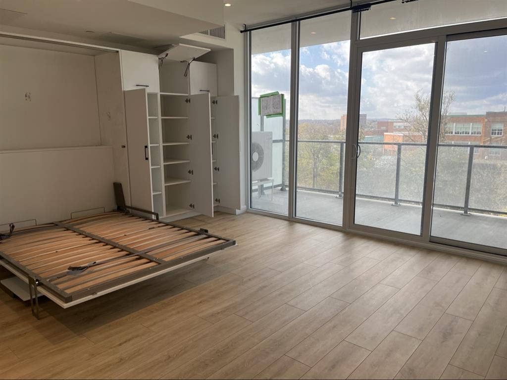 A spacious studio apartment