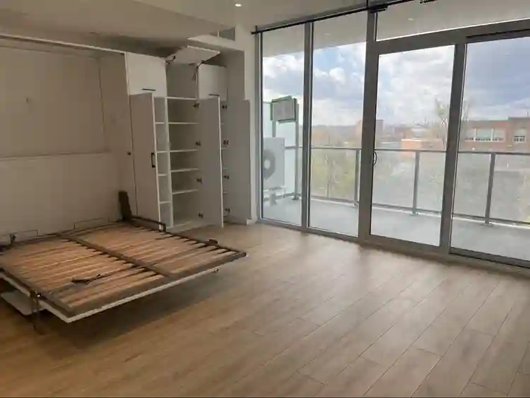 A spacious studio apartment