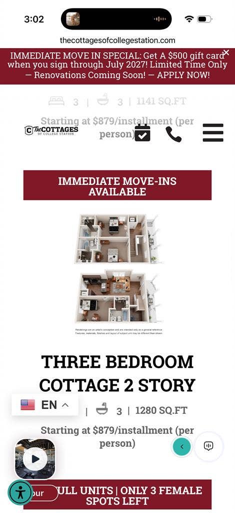 URGENT SUBLEASE