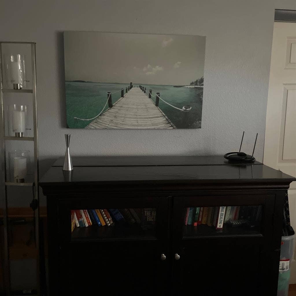 One furnished bedroom, tv, no pets