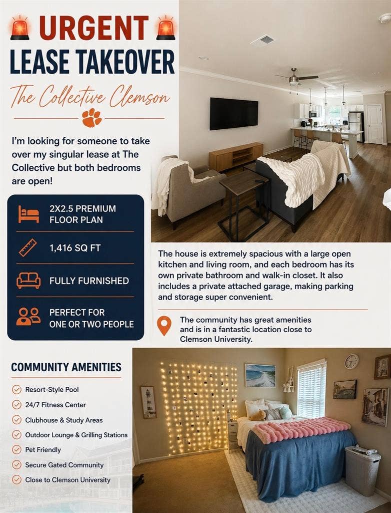URGENT LEASE TAKEOVER