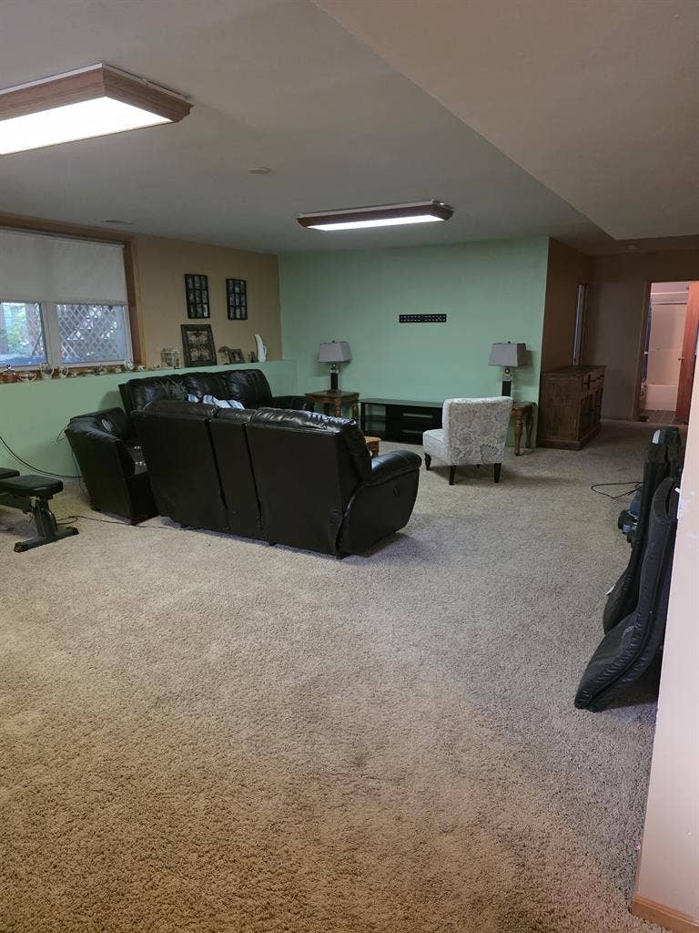 Private bed/bath and living room