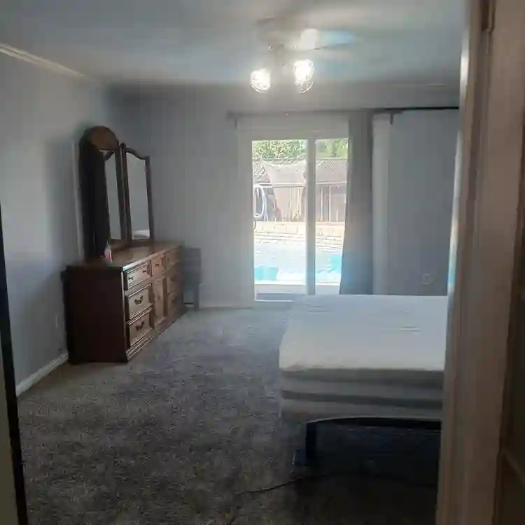 Master bedroom and bathroom
