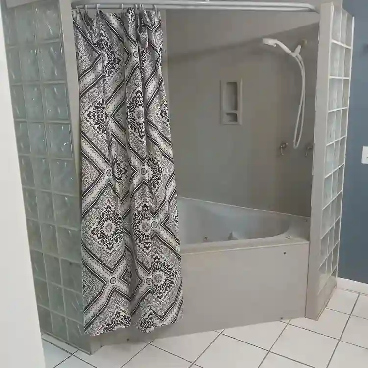 Master bedroom and bathroom