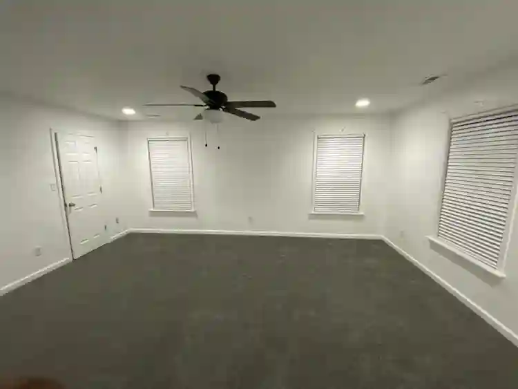 One bedroom with shared bathroom