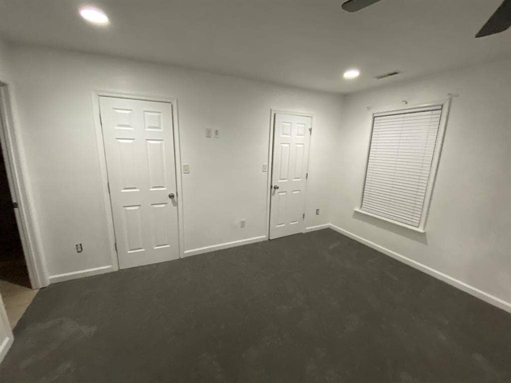 One bedroom with shared bathroom
