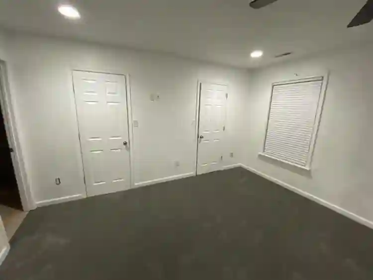 One bedroom with shared bathroom