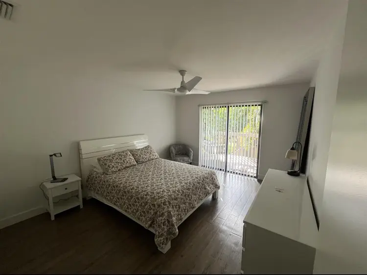 Master bedroom in a 2 bed 2 bath