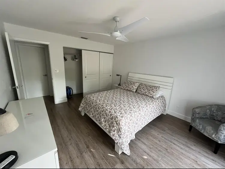 Master bedroom in a 2 bed 2 bath