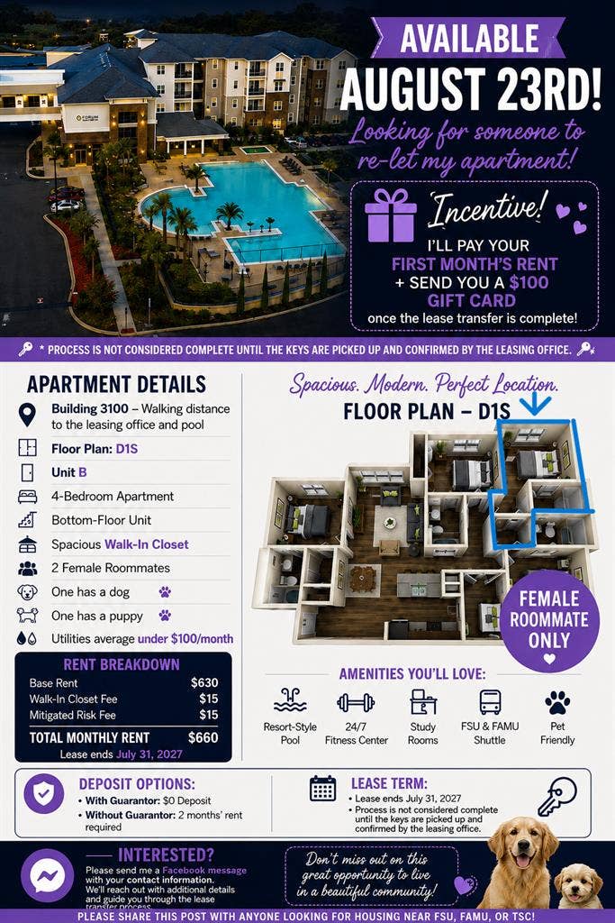 Lease Takeover at Forum Tallahassee