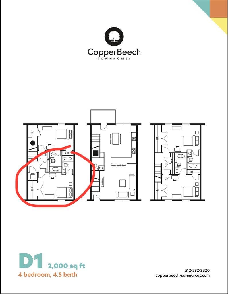 4x4( room ready for lease)
