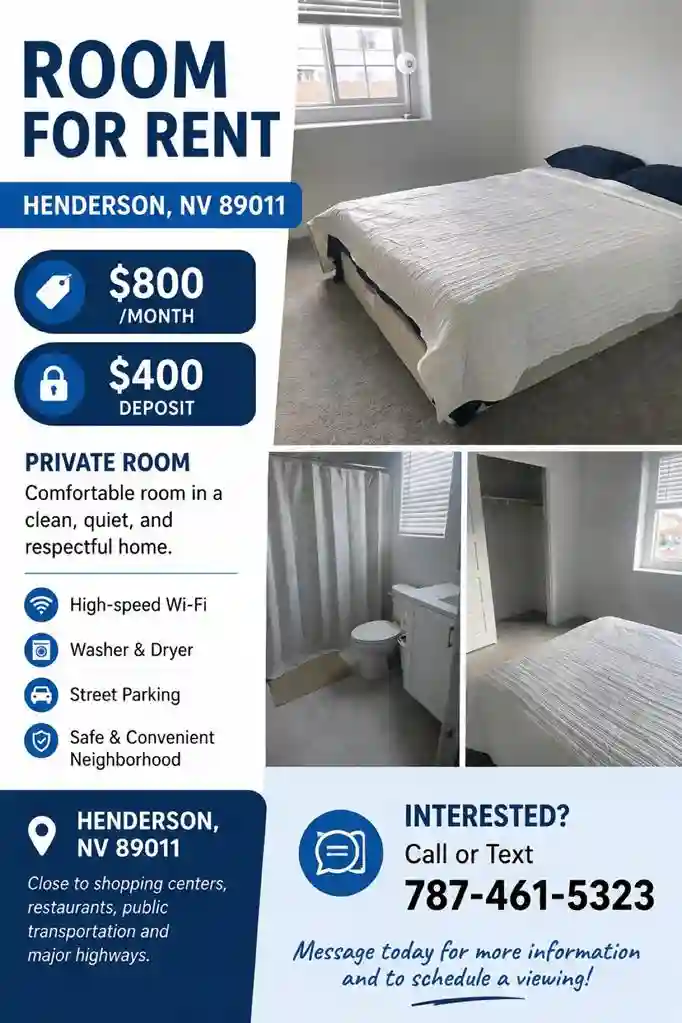 $800 Habitación/HENDERSON-89011
