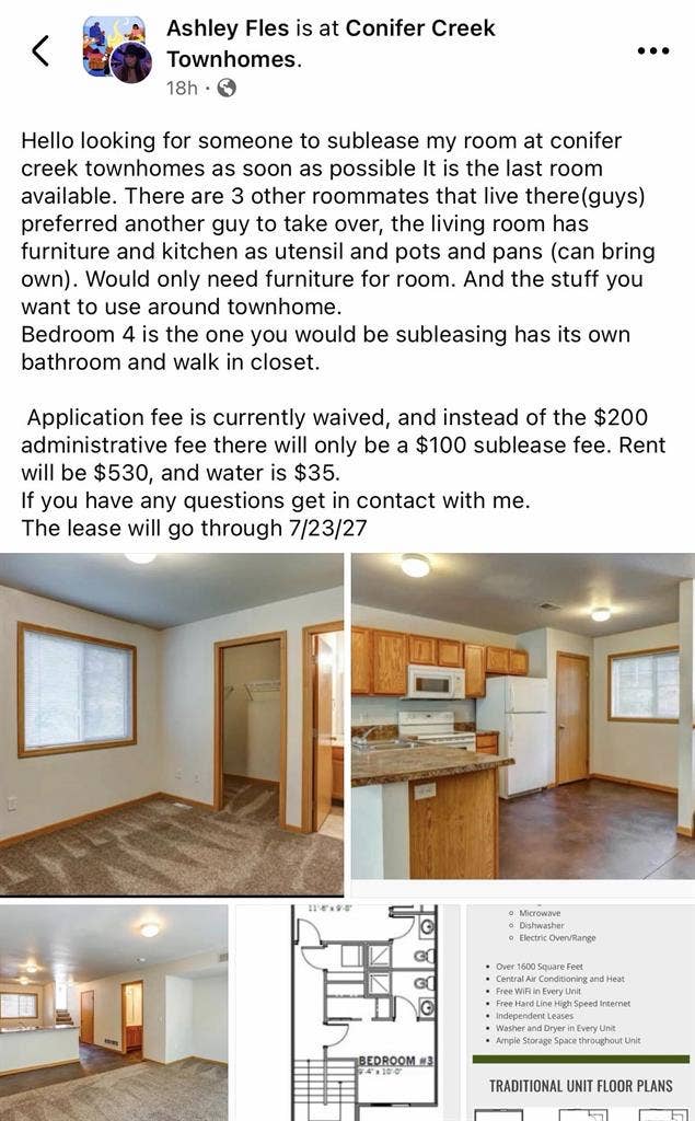 Looking For Someone to Subleasee