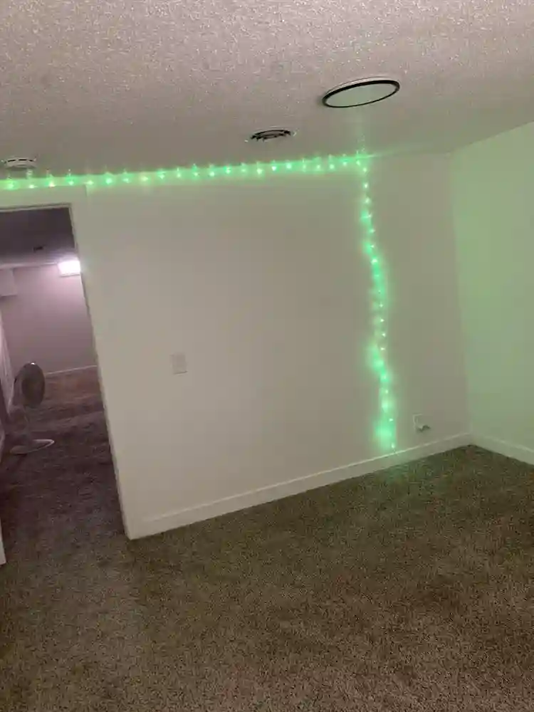 basement living room, room and bath