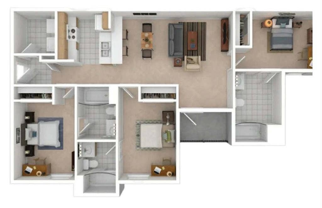 FULLY FURNISHED 3 Bedroom Unit!