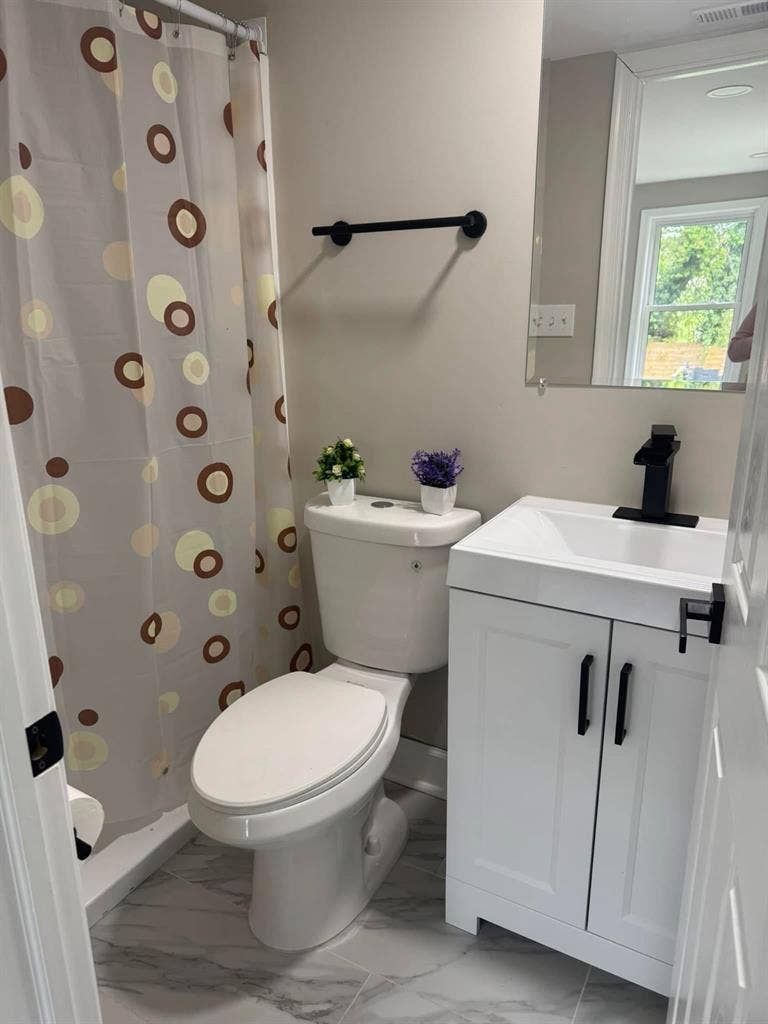 Furnished Bedroom private Bathroom