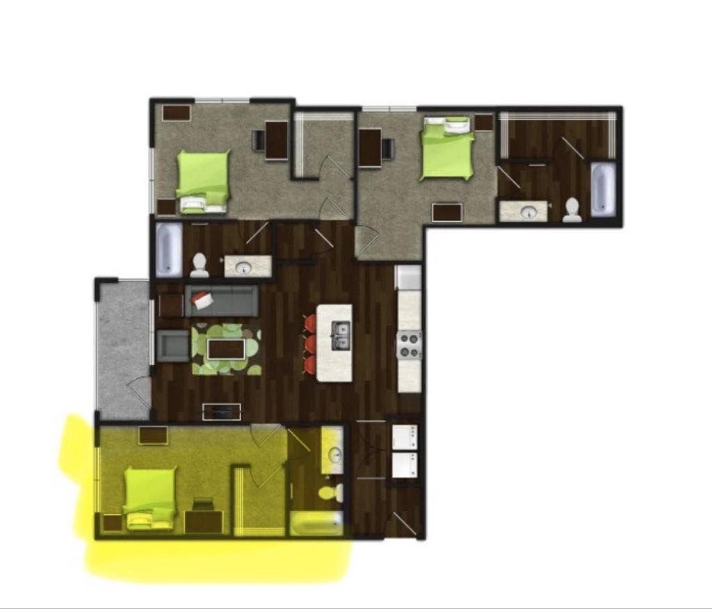 Private bedroom and bathroom!!