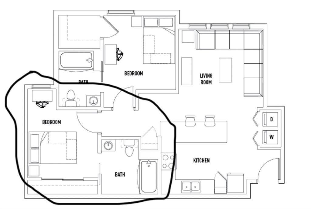 Sublet room in 2x2 @ Skyview