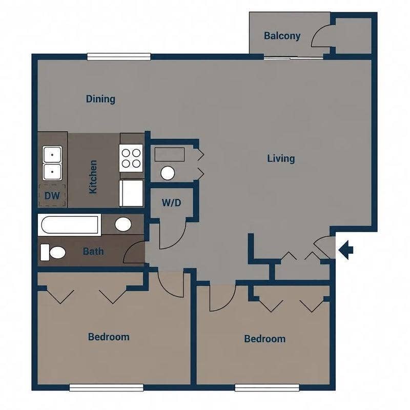 2BR/1BA In-Unit W/D-Hamilton Square