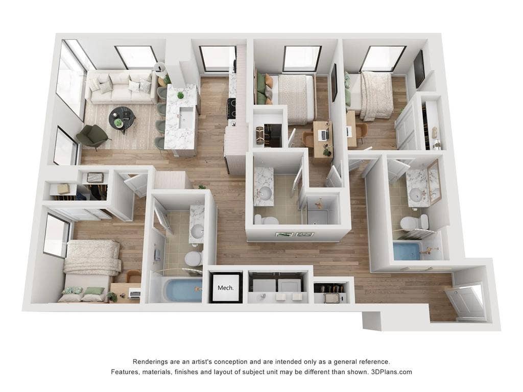 Re-letting 3 bedroom apartment.